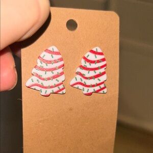 Christmas tree earrings NWT